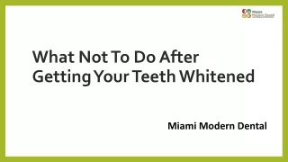What Not To Do After Getting Your Teeth Whitened
