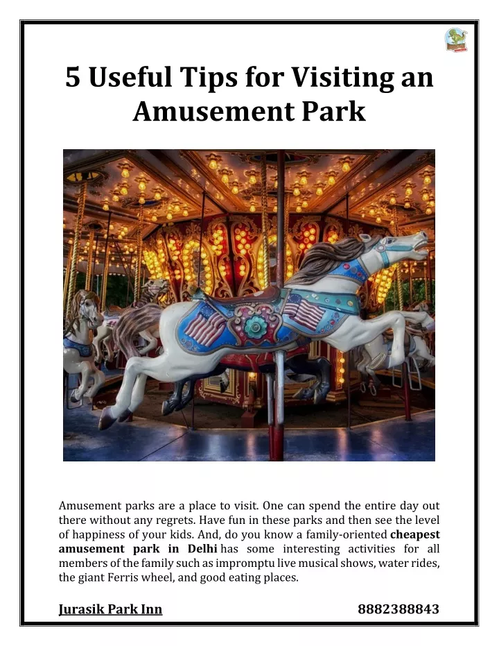 5 useful tips for visiting an amusement park