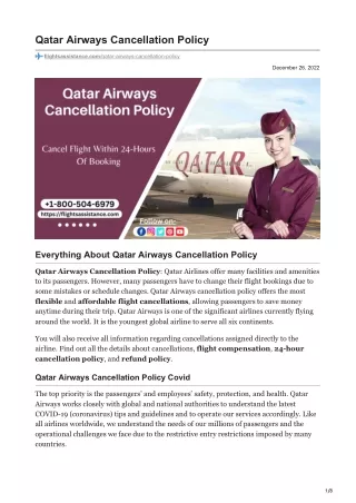 qatar airways cancellation policy