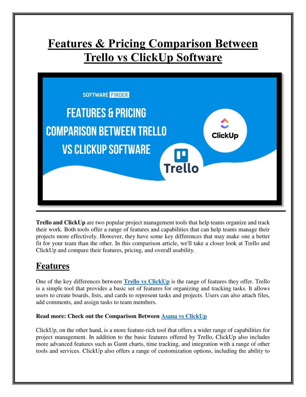 PPT - Features & Pricing Comparison Between Trello vs ClickUp Software ...