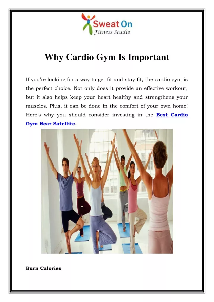 why cardio gym is important