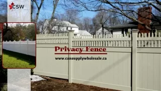 Check Out Some Of Top Quality Privacy Fence in Canada