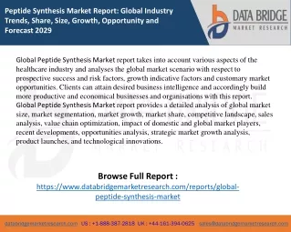 peptide synthesis market report global industry