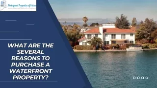 What Are The Several Reasons To Purchase a Waterfront Property