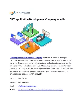 crm application development company in india