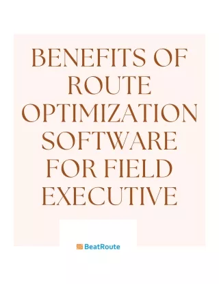 Route optimization software