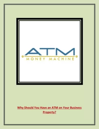 why should you have an atm on your business