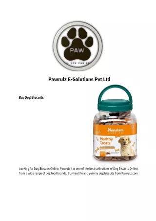 Buy Dog Biscuits Online from Pawrulz
