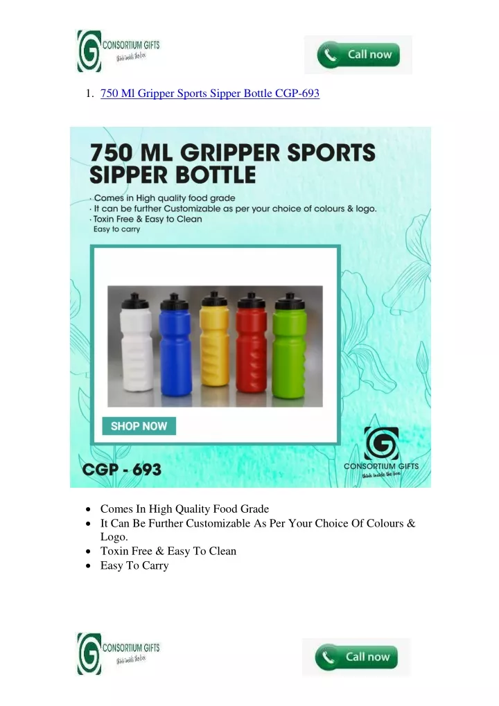 1 750 ml gripper sports sipper bottle cgp 693