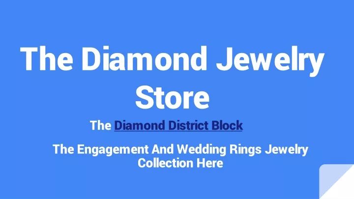 the diamond jewelry store