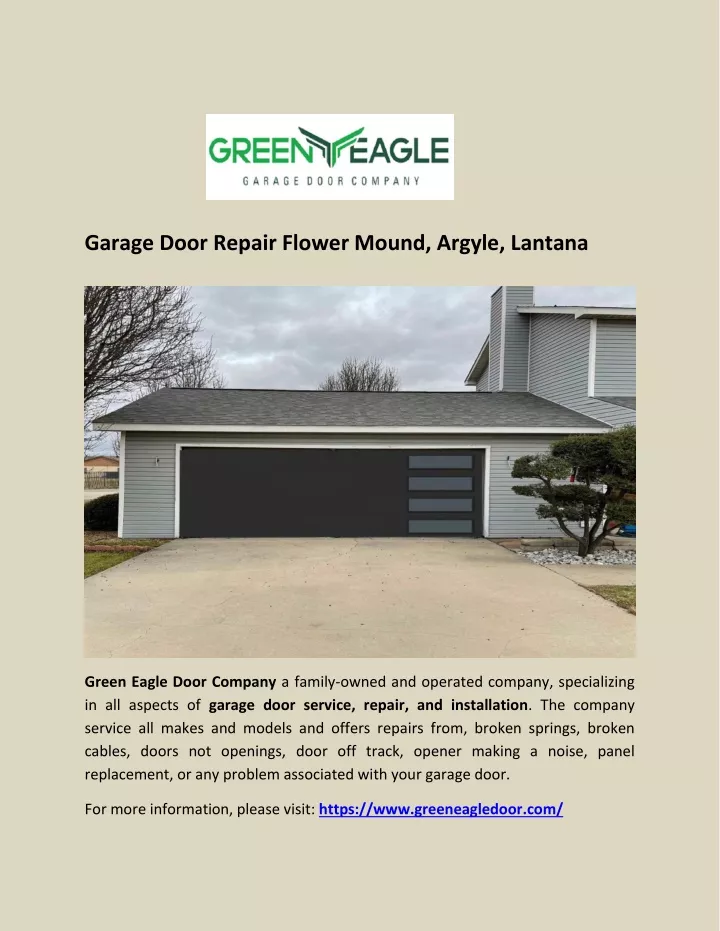 garage door repair flower mound argyle lantana