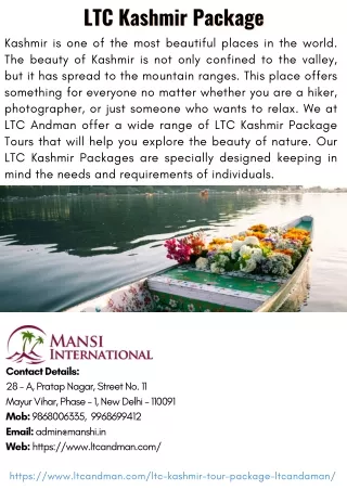 ltc kashmir package