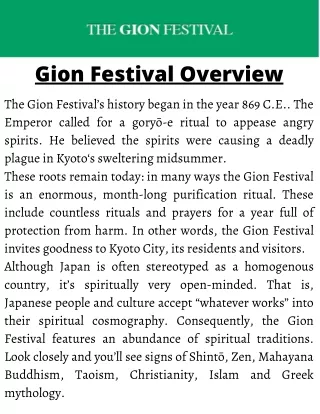 Gion Festival Overview | Gion Festival’s history | Naginata Boko float