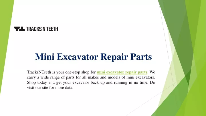 mini excavator repair parts