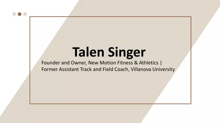 talen singer founder and owner new motion fitness