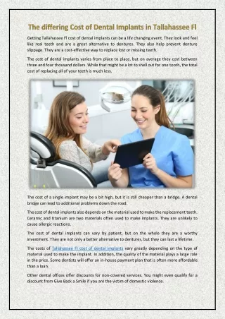 getting tallahassee fl cost of dental implants