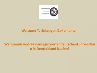 WarummüssenSieeinenregistriertendeutschenFührerschein in Deutschland kaufen