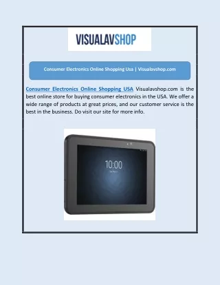Consumer Electronics Online Shopping Usa | Visualavshop.com