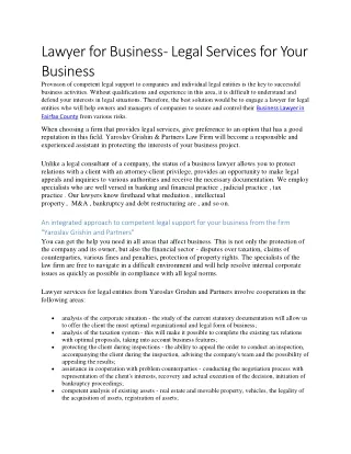 Lawyer for Business - Legal Services for Your Business