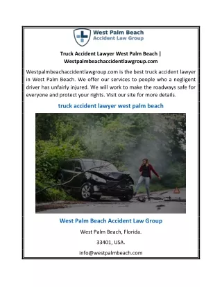 Truck Accident Lawyer West Palm Beach | Westpalmbeachaccidentlawgroup.com