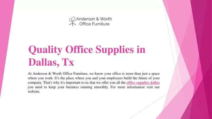 quality office supplies in dallas tx