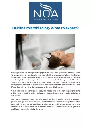 hairline microblading what to expect