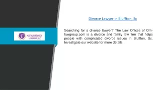 Divorce Lawyer in Bluffton, Sc | Om-lawgroup.com