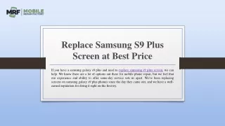 replace samsung s9 plus screen at best price