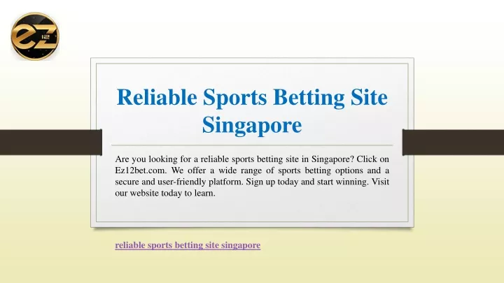 reliable sports betting site singapore