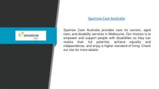 sparrow care australia