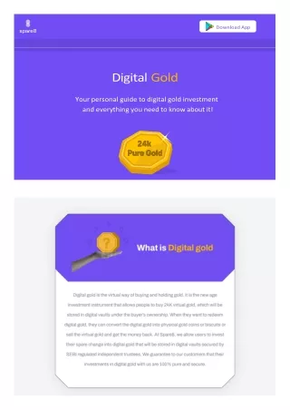 All About Digital Gold - Buy & Invest In Digital Gold With Spare8