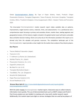 global xenotransplantation market by type