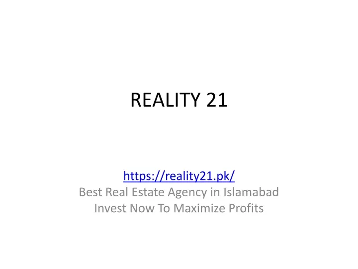 reality 21