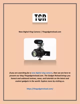 New Digital Vlog Camera | Thegadgetreload.com