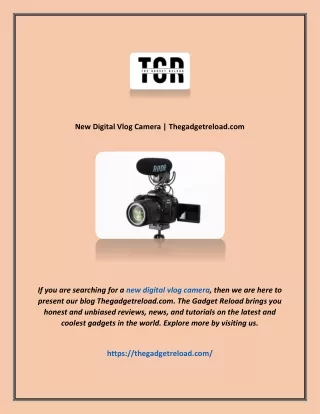 new digital vlog camera thegadgetreload com