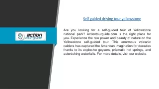 Self guided driving tour yellowstone | Actiontourguide.com