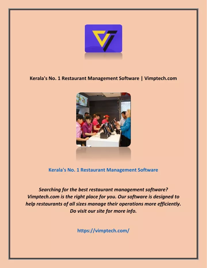 kerala s no 1 restaurant management software