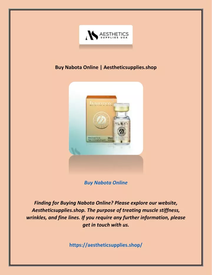 buy nabota online aestheticsupplies shop