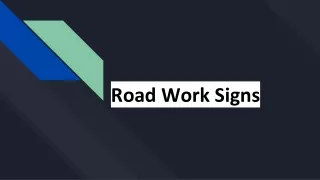 road work signs