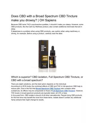Does CBD with a Broad Spectrum CBD Tincture make you drowsy_ _ OH Sapiens (1)