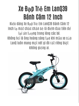 Xe Đạp Trẻ Em LanQ39 Bánh Căm 12 Inch