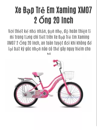 Xe Đạp Trẻ Em Xaming XM07 2 Ống 20 Inch