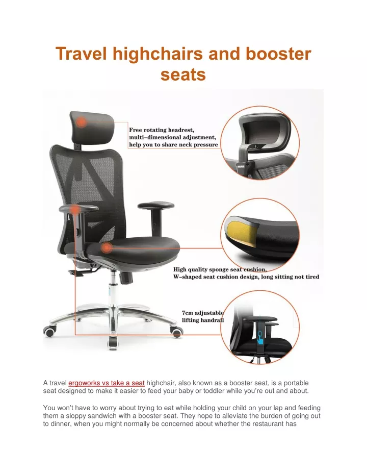 travel highchairs and booster seats