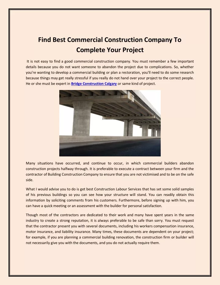 find best commercial construction company
