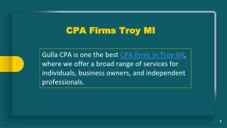 CPA Firms Troy MI
