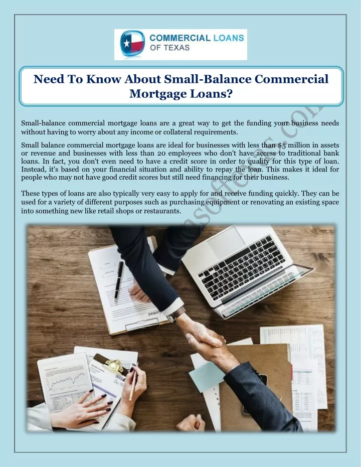 need to know about small balance commercial