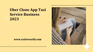 Uber Clone App - On-Demand Taxi Business Solution