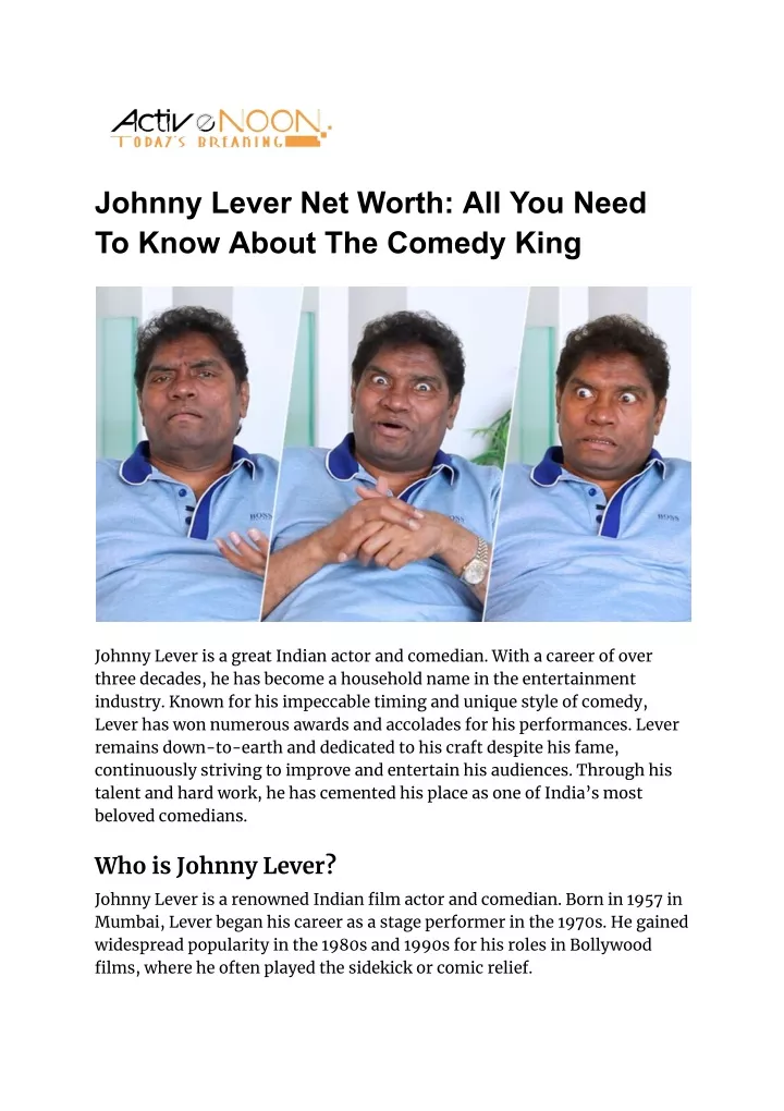 johnny lever net worth all you need to know about