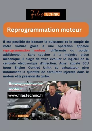 Reprogrammation moteur