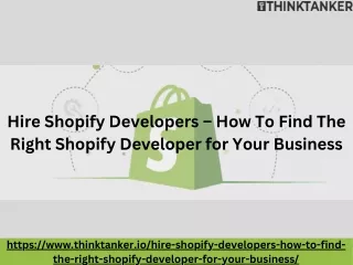 Hire Shopify Developers – How To Find The Right Shopify Developer for Your Busin